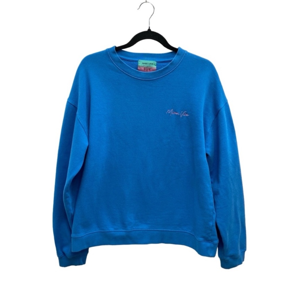 Maison Labiche Paris Charonne Crewneck Sweatshirt With Miami Vice Embroidery